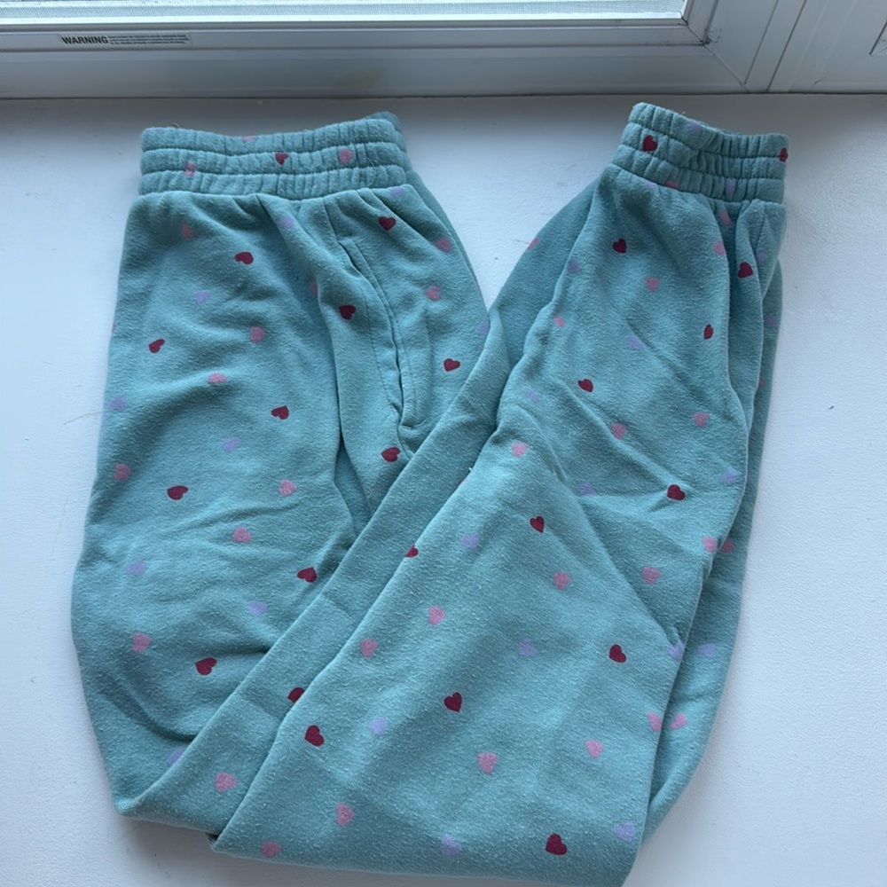 Colsie Light Blue Sweatpants with Hearts